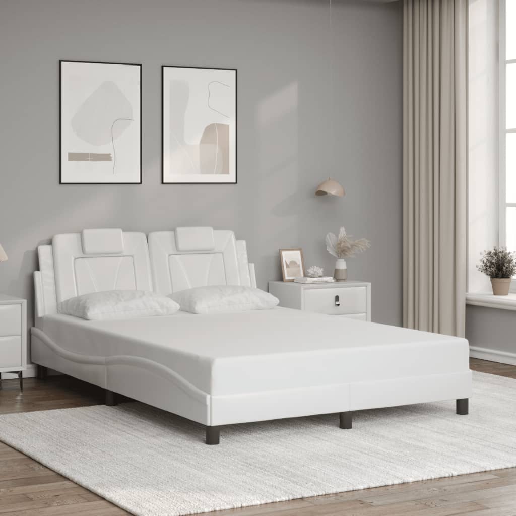 Okvir kreveta Viana s LED-om bez madraca bijeli 140x190 cm
