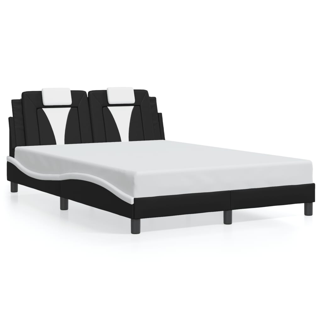 Okvir kreveta Viana s LED-om bez madracacrno-bijeli 140 x 190 cm