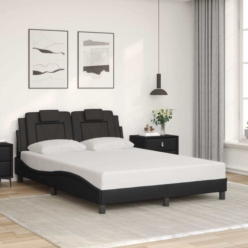 Okvir kreveta Viana s LED-om bez madraca crni 140 x 200 cm