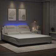 Okvir kreveta Viana s LED-om bez madraca bijeli 180x200 cm