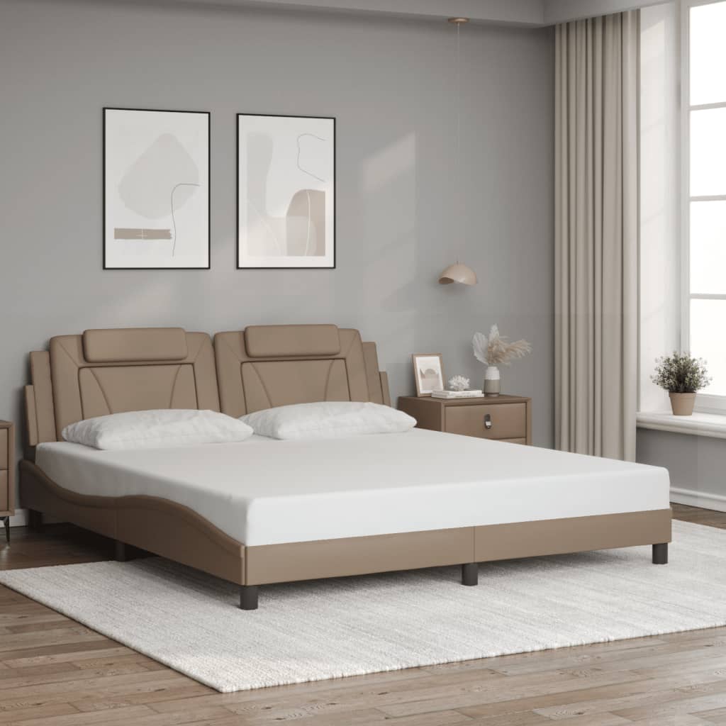 Okvir kreveta Viana s LED-om bez madracaboja cappuccina 180 x 200 cm