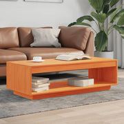 Stolić za kavu voštano smeđi 110x50x33,5 cm od masivne borovine