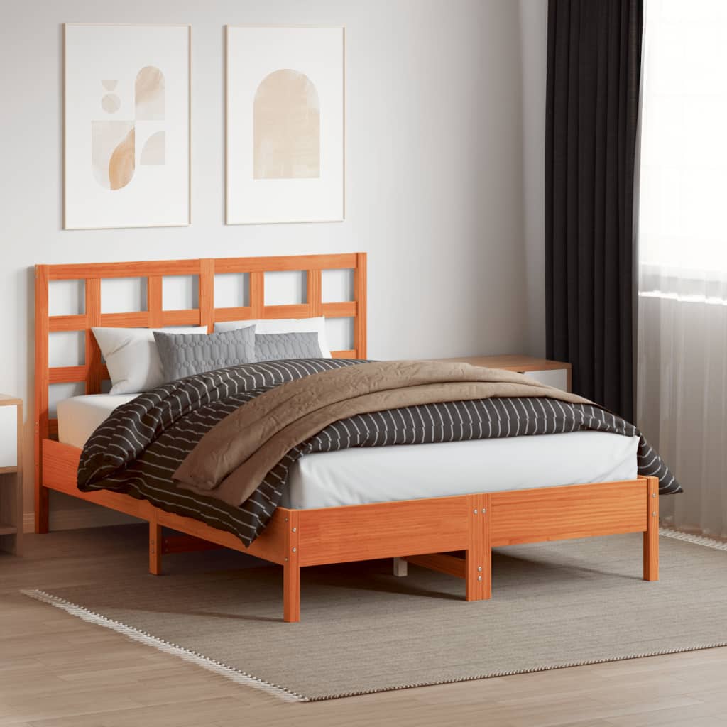 Uzglavlje voštano smeđe 135 cm od masivne borovine