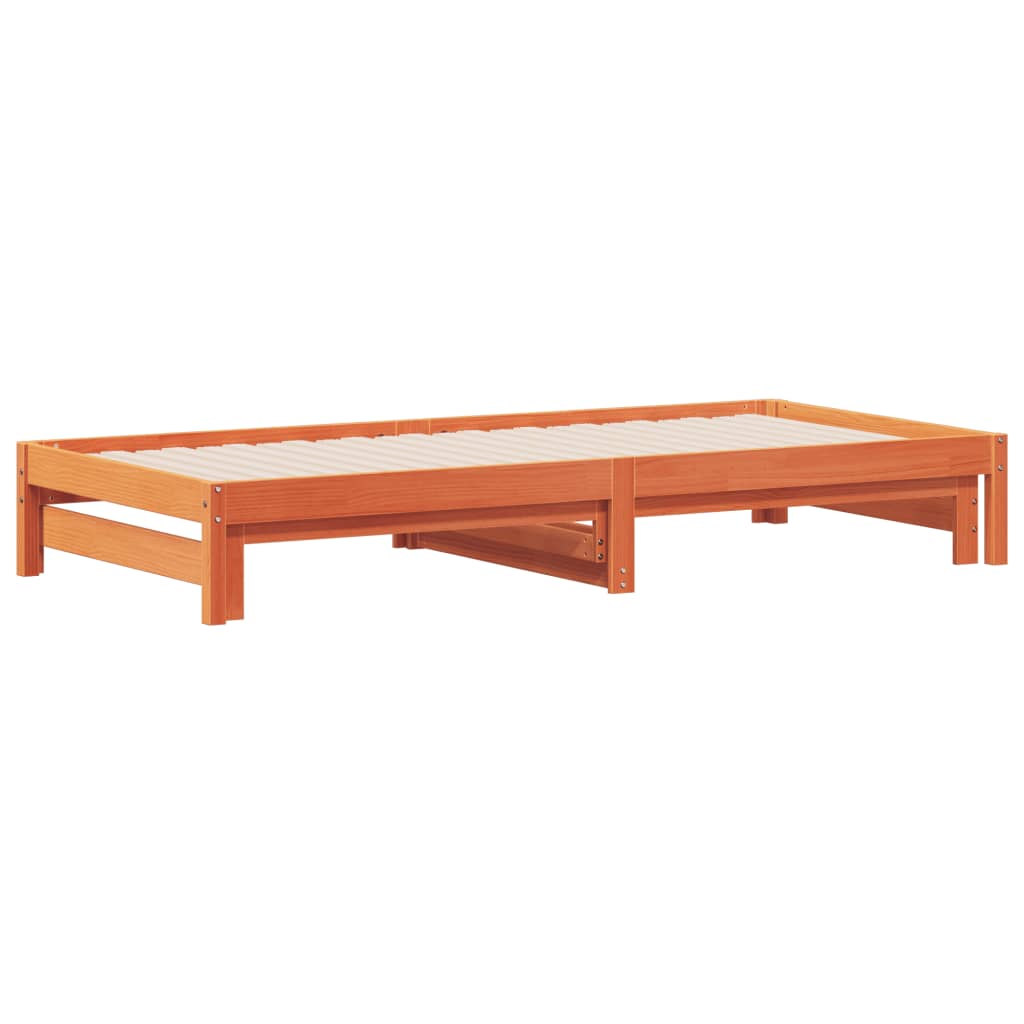 Dnevni krevet na razvlačenje voštano smeđi 80x200 cm