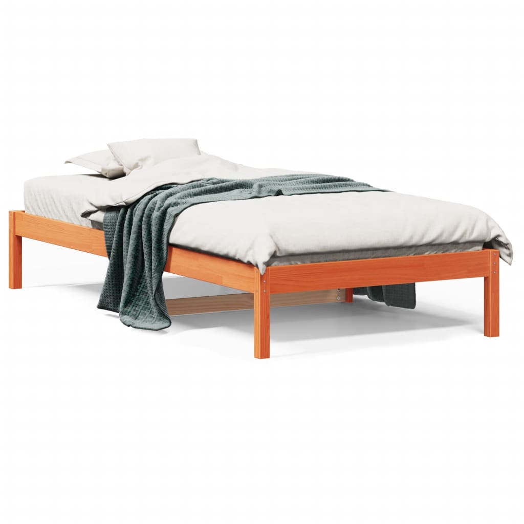 Dnevni krevet bez madraca voštano smeđi 90 x 200 cm od borovine