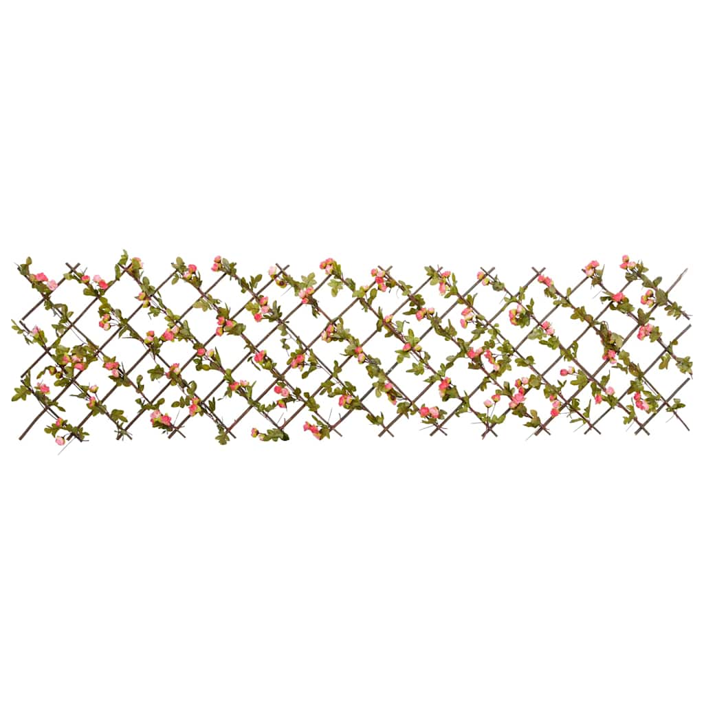 Proširiva rešetka od umjetnog bršljana 5 kom roza 180 x 60 cm