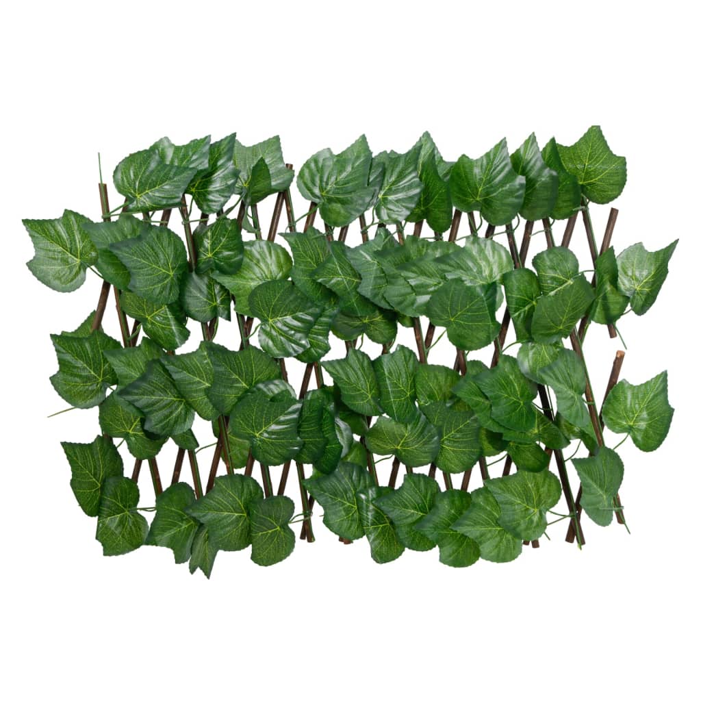 Proširiva rešetka od lažnog lišća grožđa zelena 180x20 cm