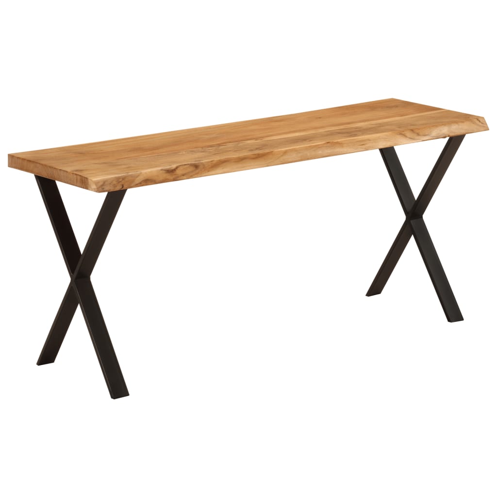 Klupa sa živim rubom 105 cm od masivnog bagremovog drva