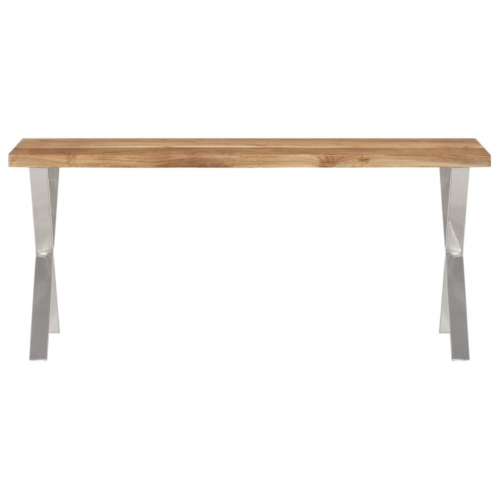 Klupa sa živim rubom 105 cm od masivnog bagremovog drva