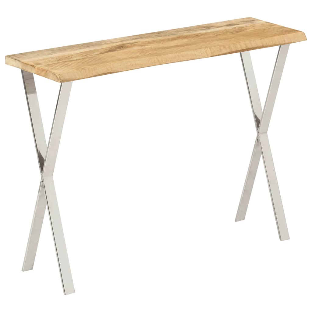 Konzolni stol sa živim rubom 105x33x76 cm masivno drvo manga