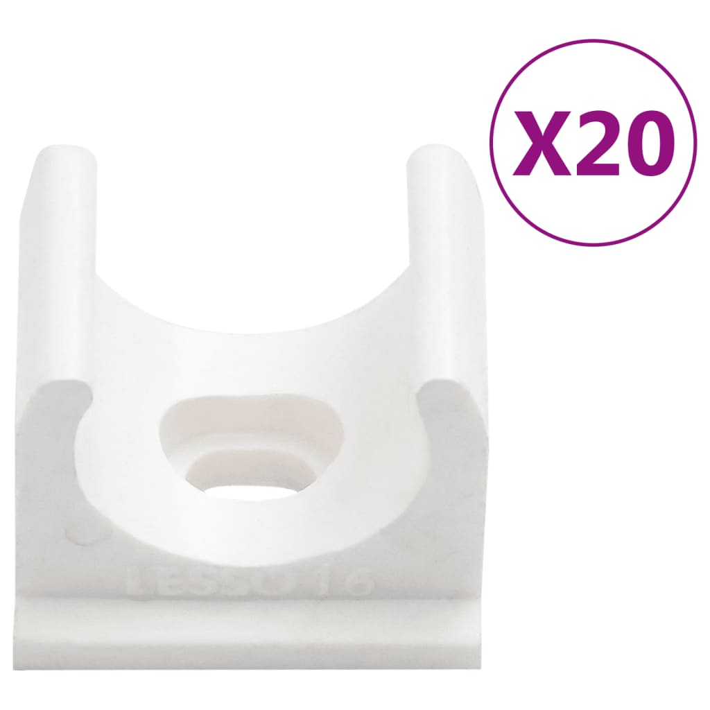 Kanalice za kabele s kopčama Ø 16 mm 10 m PVC
