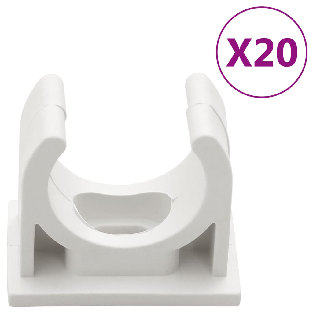 Kanalice za kabele s kopčama Ø 20 mm 10 m PVC