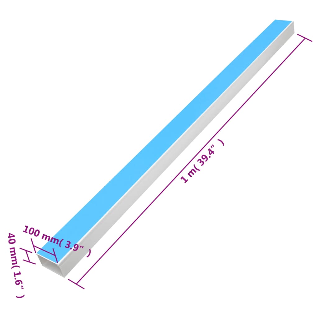 Kanalice za kabele samoljepljive 100x40 mm 10 m PVC