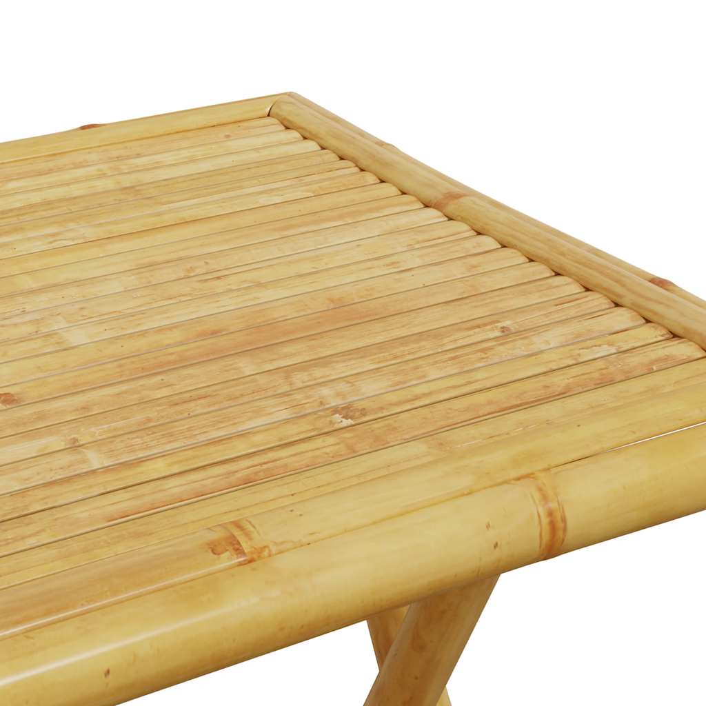 3-dijelni sklopivi bistro set s tamnosivim jastucima bambus