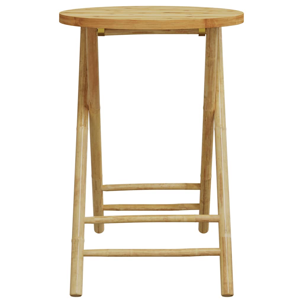 3-dijelni sklopivi bistro set s tamnosivim jastucima bambus