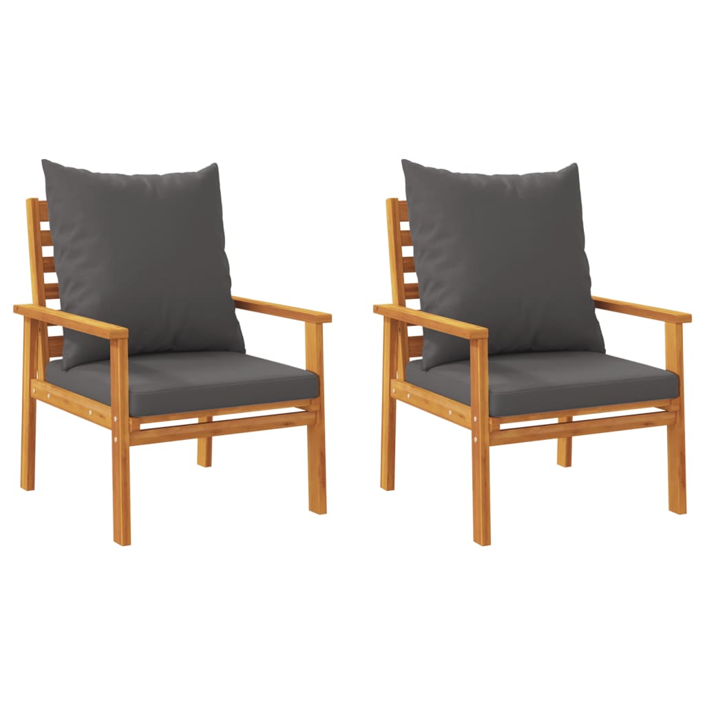 3-dijelna vrtna garnitura s jastucima masivno bagremovo drvo