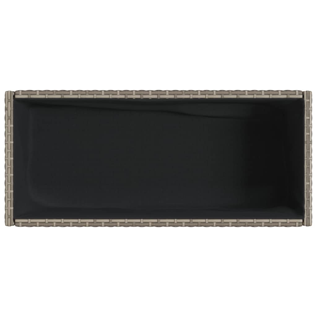 Vrtne sadilice s policom 2 kom sive 90 x 40 x 75 cm poliratan