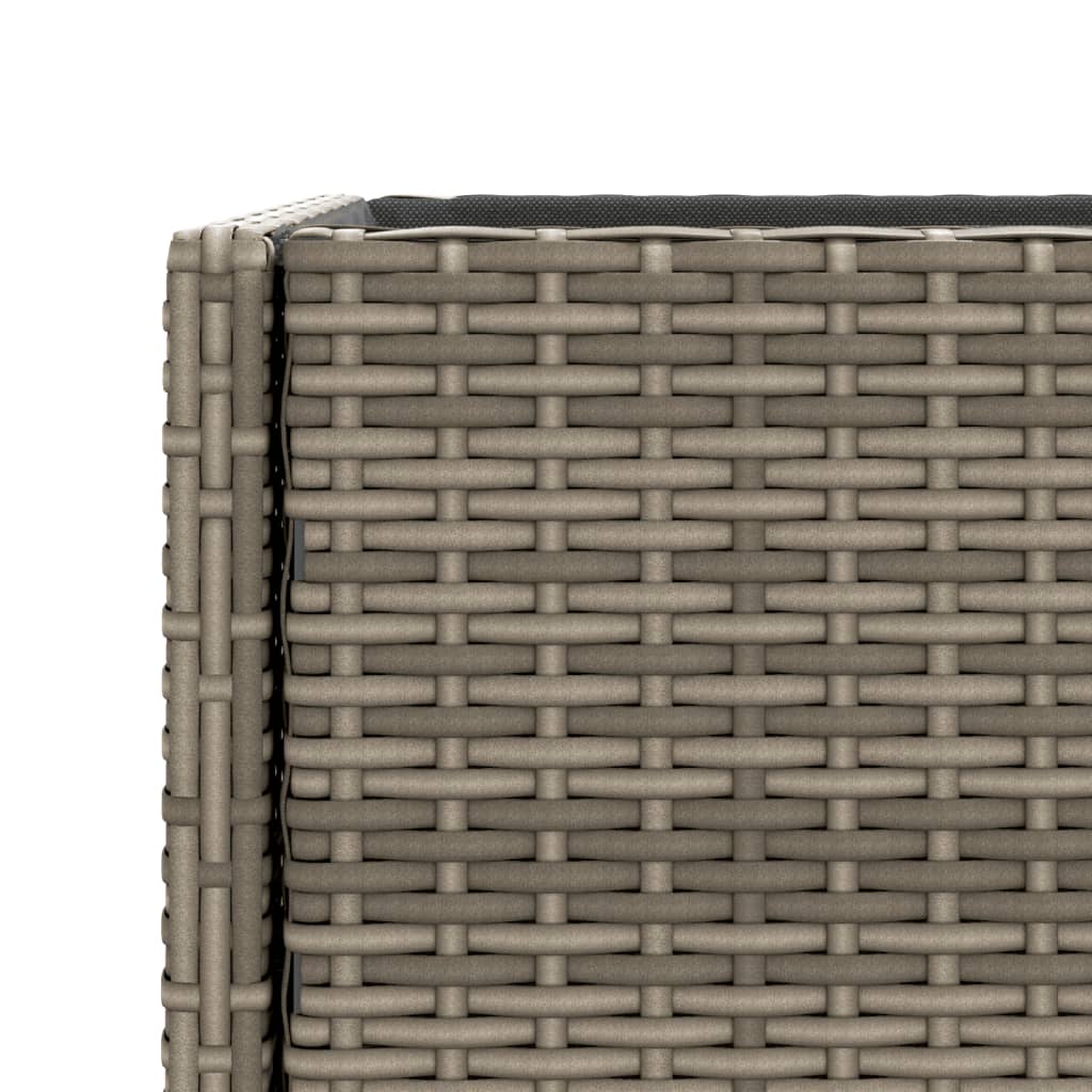 Vrtne sadilice s policom 2 kom sive 90 x 40 x 75 cm poliratan