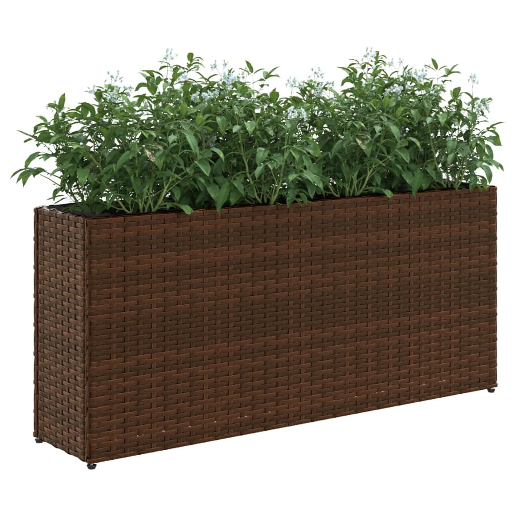 Vrtne sadilice s 2 posude 2 kom smeđe 90 x 20 x 40 cm poliratan