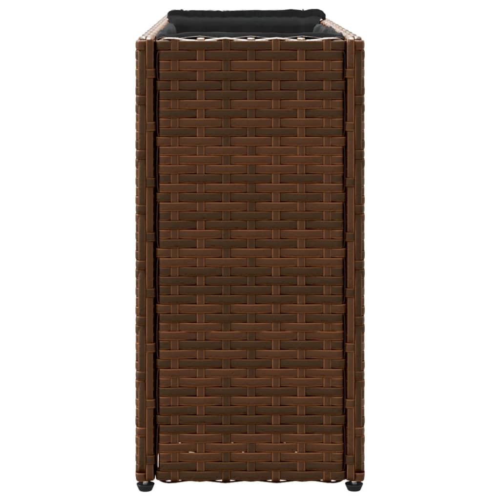Vrtne sadilice s 2 posude 2 kom smeđe 90 x 20 x 40 cm poliratan