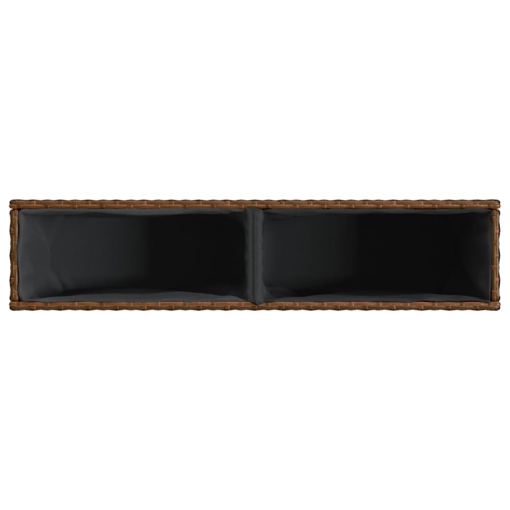 Vrtne sadilice s 2 posude 2 kom smeđe 90 x 20 x 40 cm poliratan