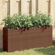 Vrtne sadilice s 2 posude 2 kom smeđe 90 x 20 x 40 cm poliratan