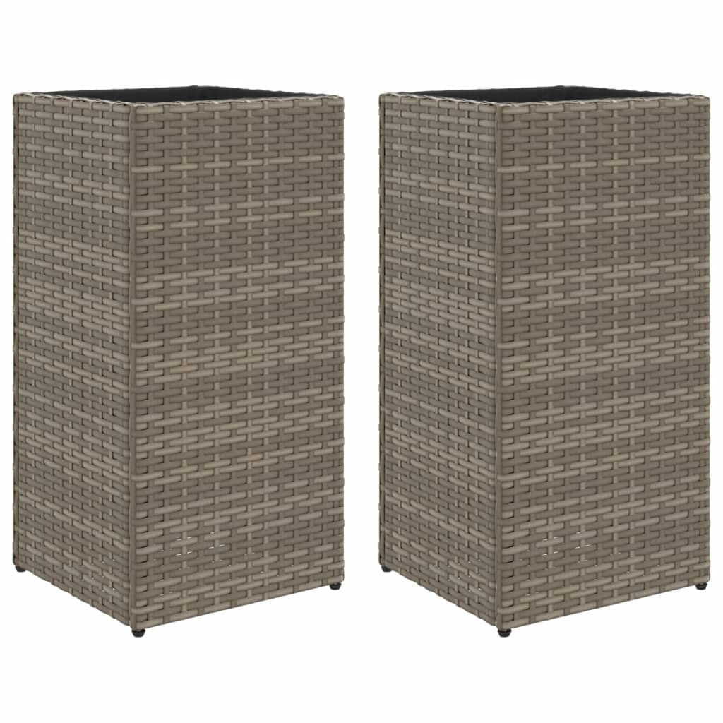 Vrtne sadilice 2 kom siva 30 x 30 x 60 cm od poliratana
