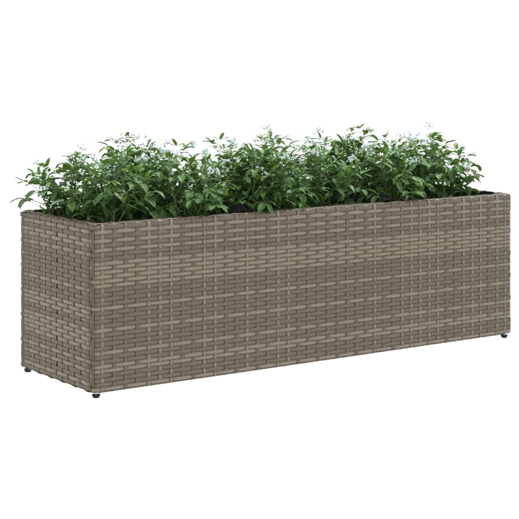 Vrtne sadilice s 3 posude 2 kom siva 105x30x32 cm od poliratana
