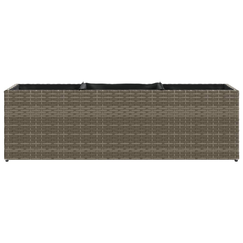 Vrtne sadilice s 3 posude 2 kom siva 105x30x32 cm od poliratana