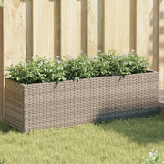 Vrtne sadilice s 3 posude 2 kom siva 105x30x32 cm od poliratana