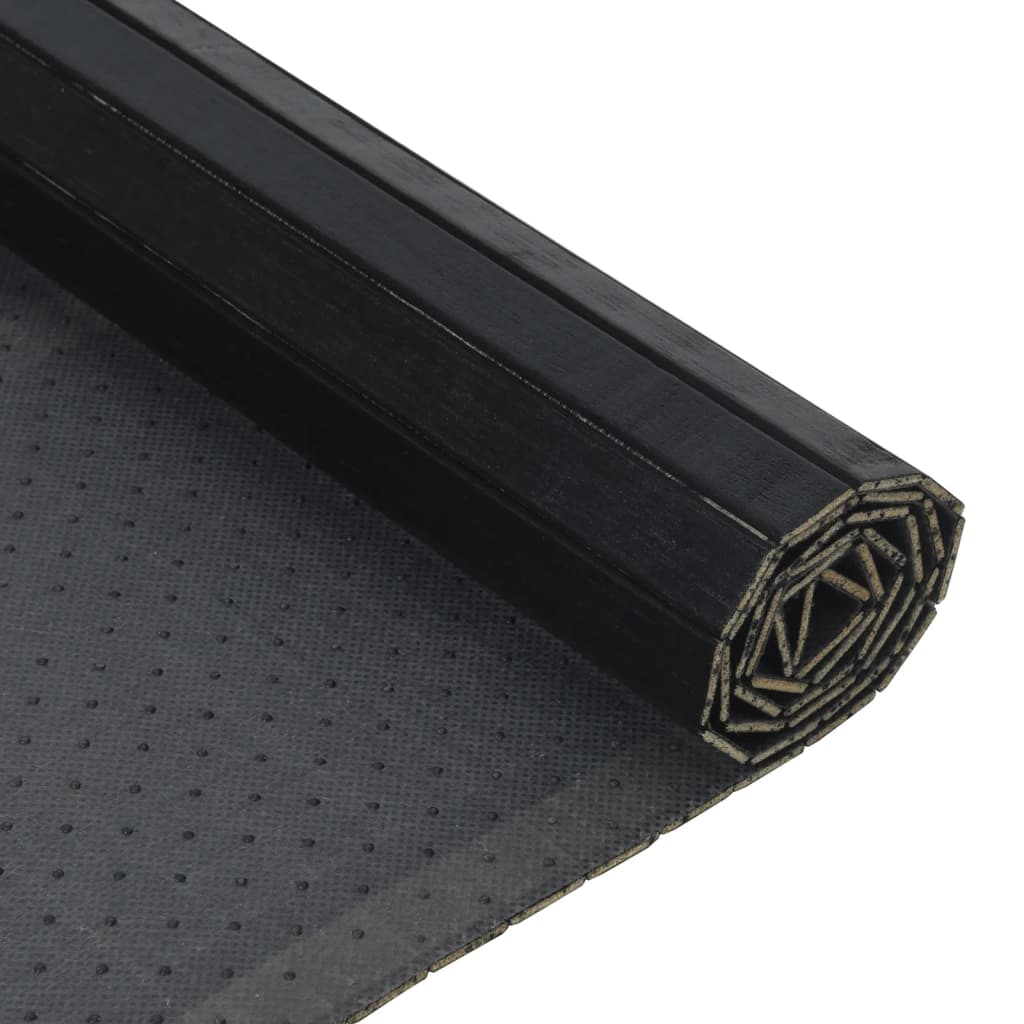 Pravokutni tepih crni 60x200 cm bambus
