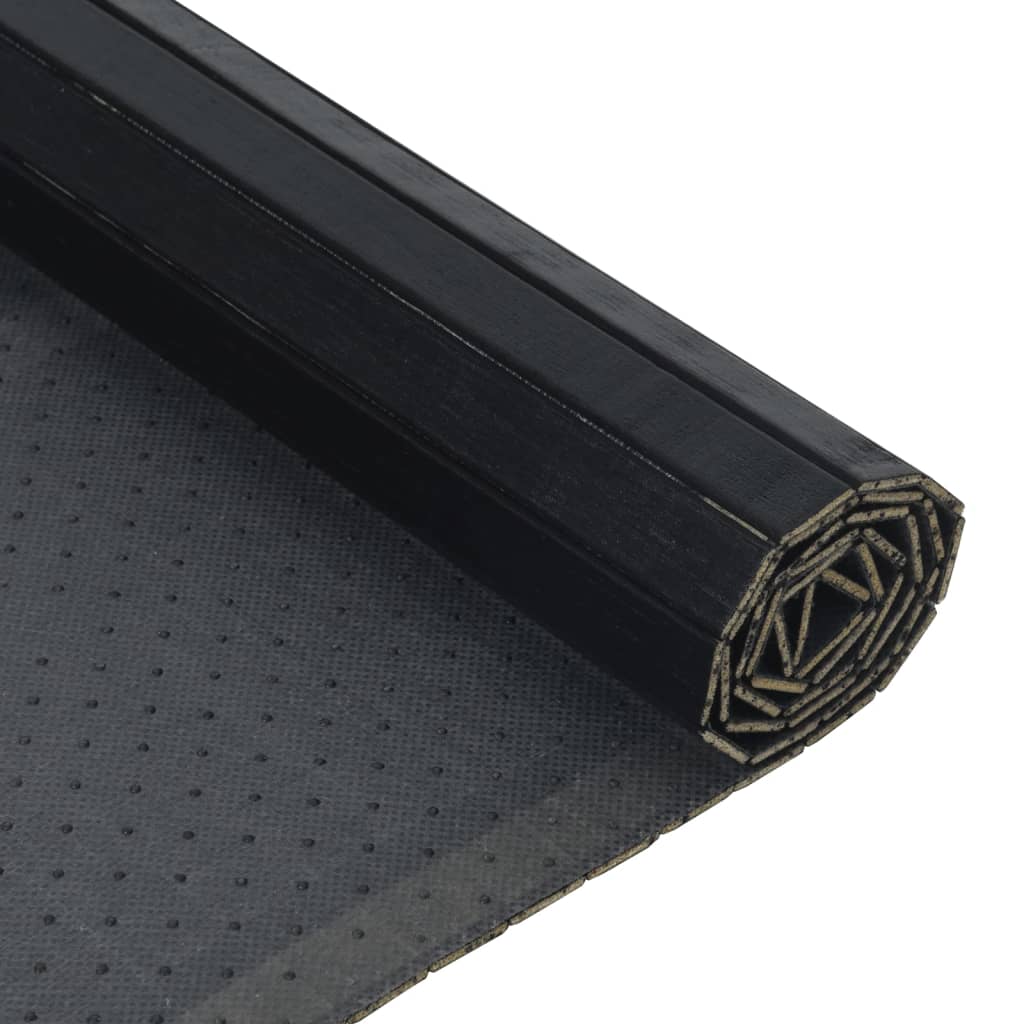 Pravokutni tepih crni 60x300 cm bambus
