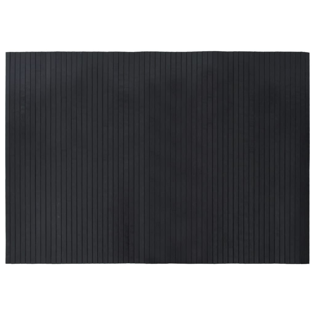 Pravokutni tepih crni 70x100 cm bambus