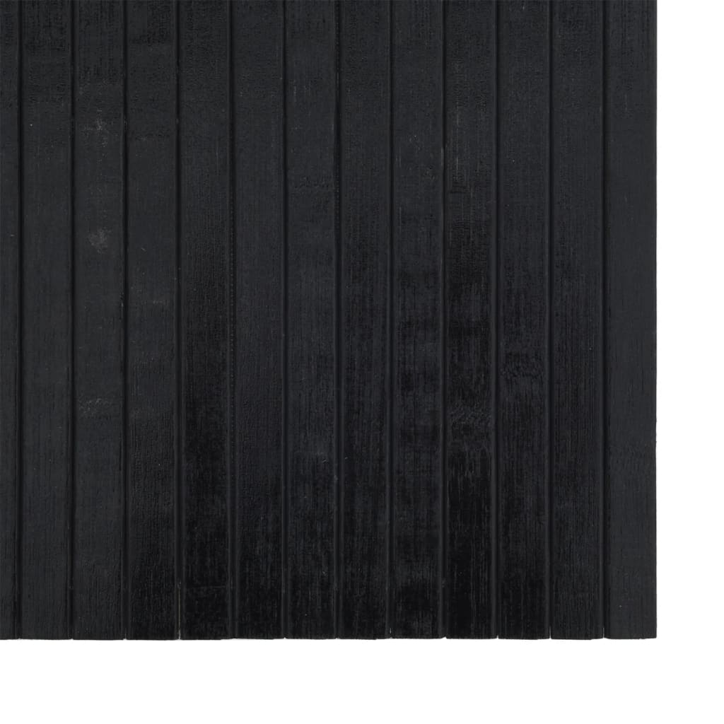 Pravokutni tepih crni 70x100 cm bambus