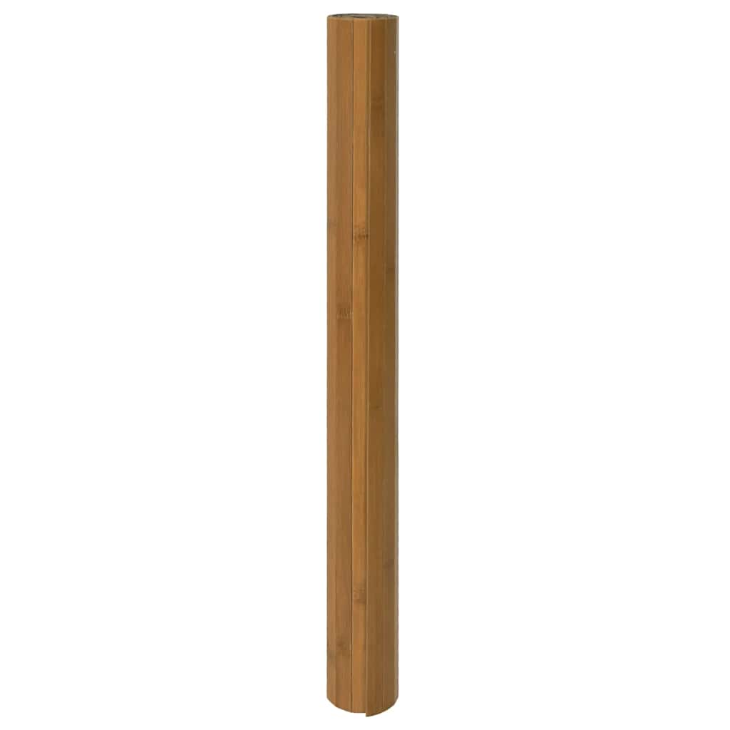 Tepih pravokutni smeđi 70 x 100 cm od bambusa