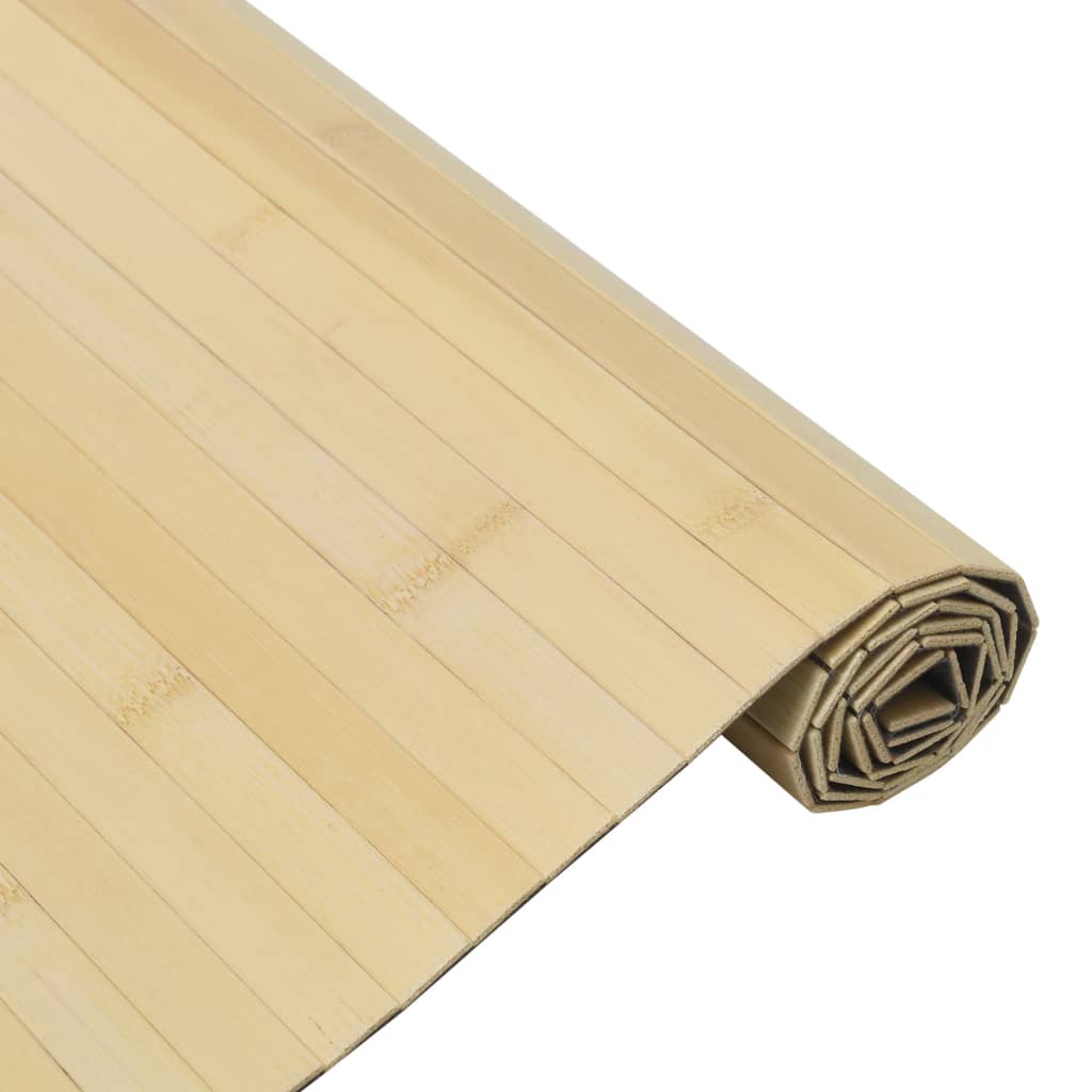 Tepih pravokutni svijetli prirodni 70 x 200 cm od bambusa