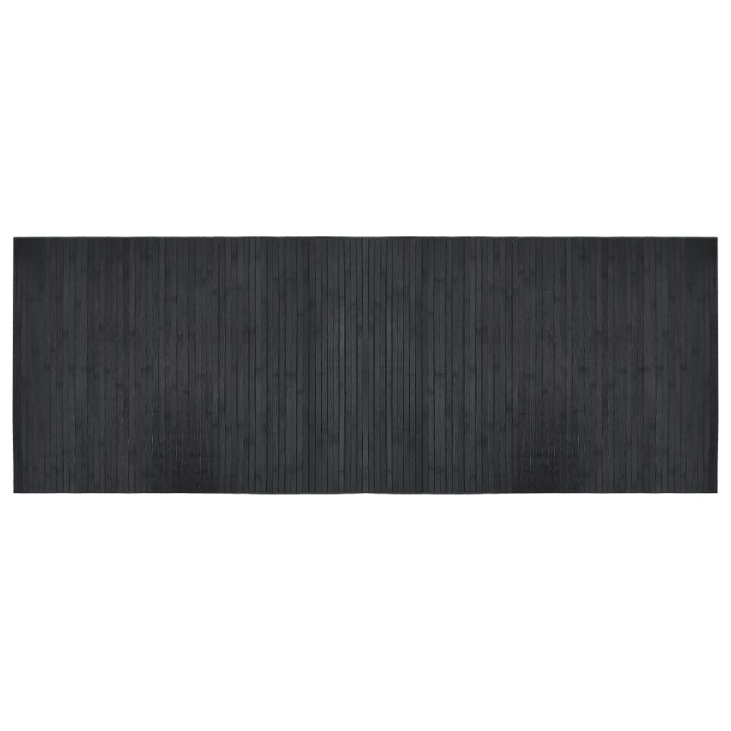 Tepih pravokutni sivi 70 x 200 cm od bambusa