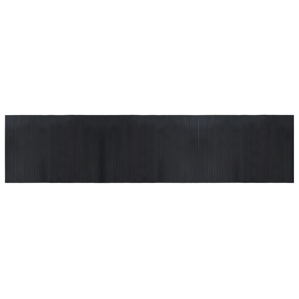 Tepih pravokutni crni 70 x 300 cm od bambusa