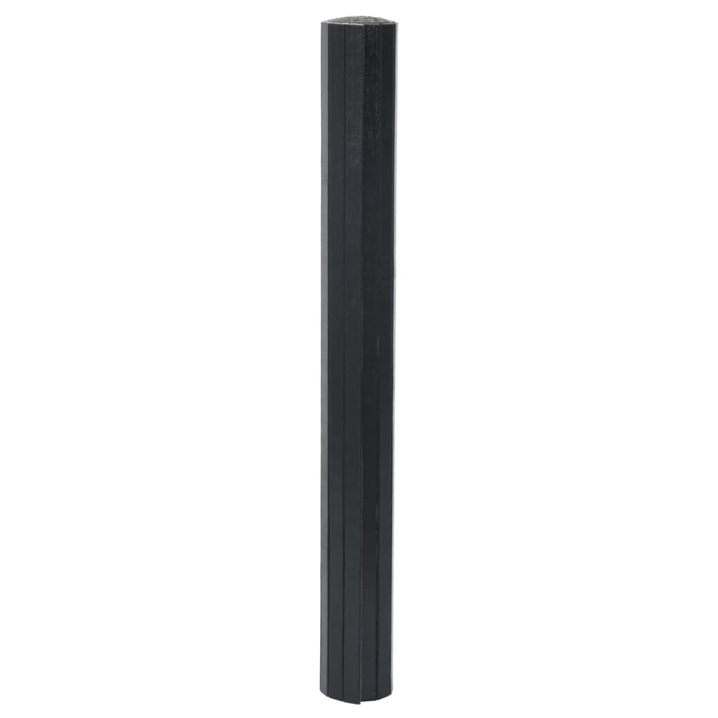 Tepih pravokutni crni 70 x 500 cm od bambusa