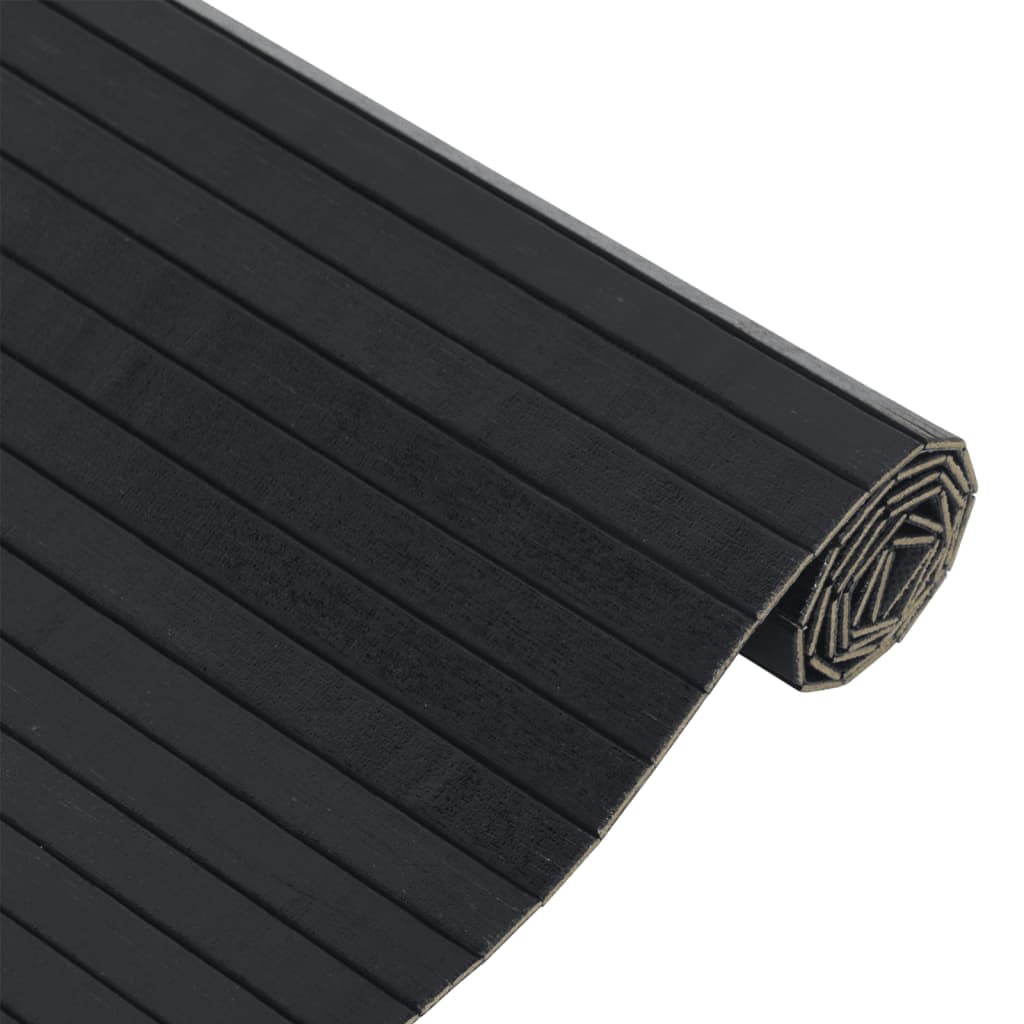 Tepih pravokutni crni 70 x 500 cm od bambusa