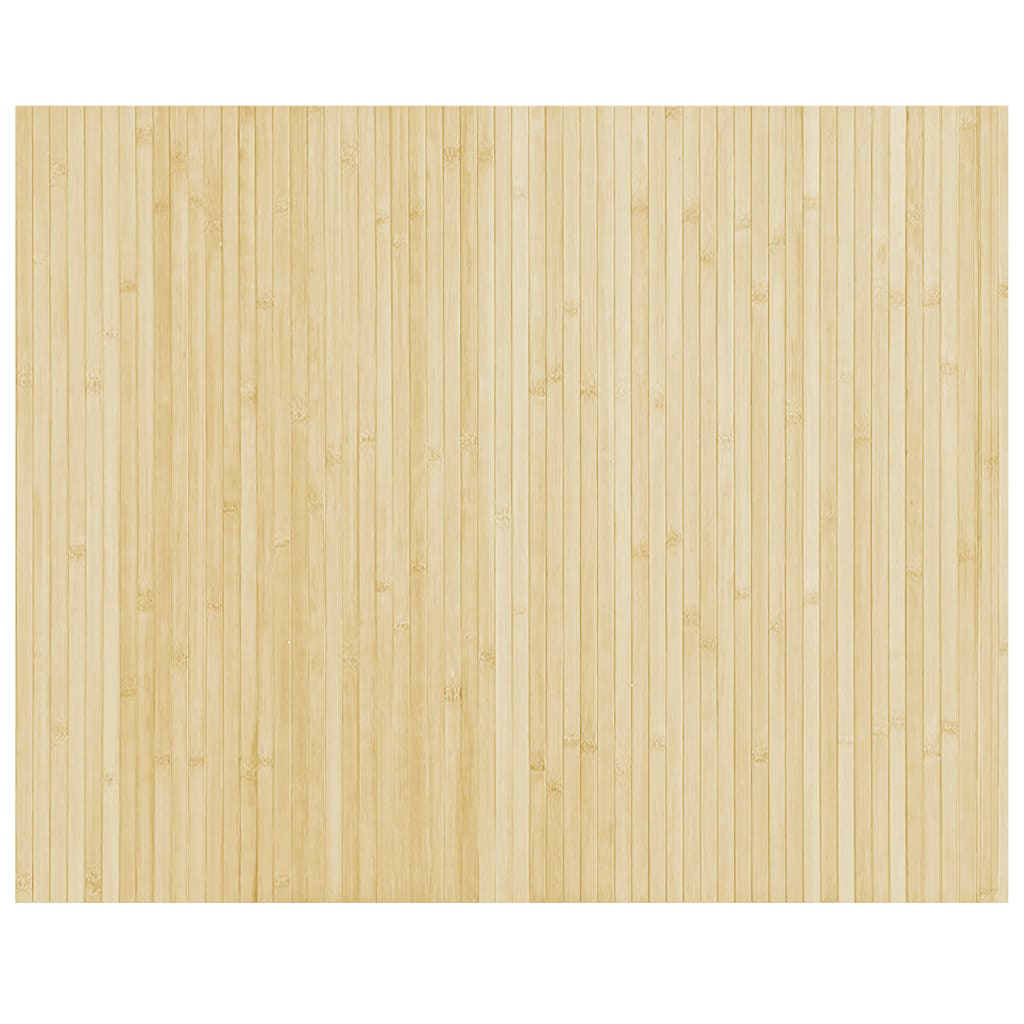 Tepih pravokutni svijetli prirodni 80 x 100 cm od bambusa