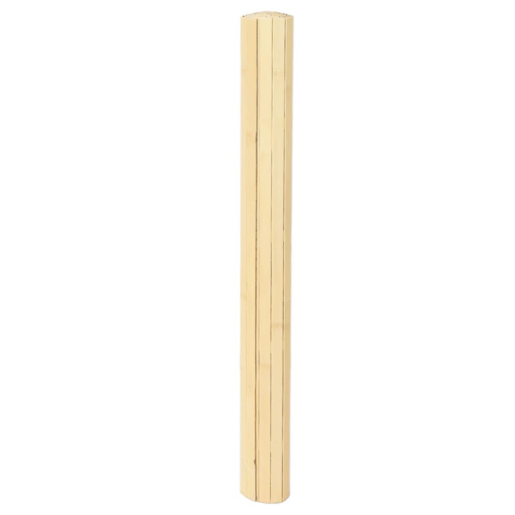Tepih pravokutni svijetli prirodni 80 x 100 cm od bambusa