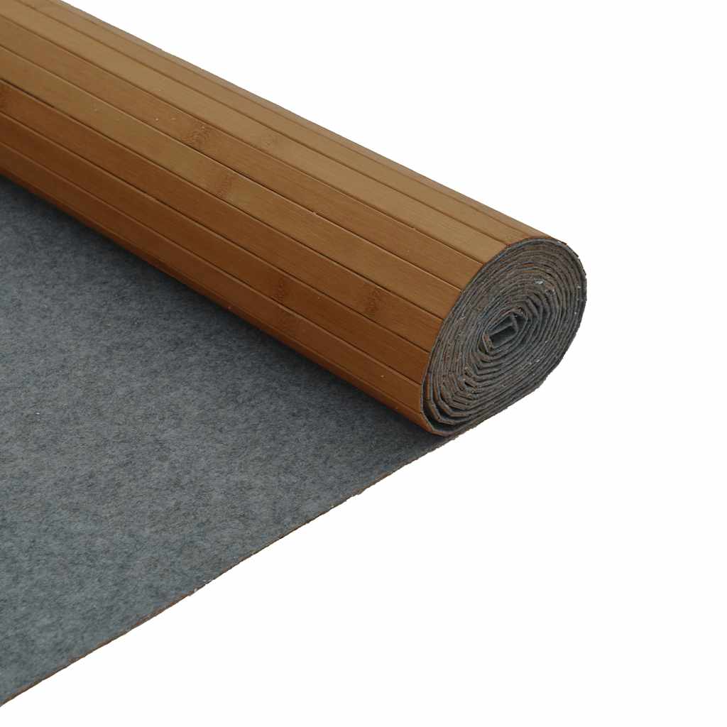 Tepih pravokutni smeđi 80 x 200 cm od bambusa