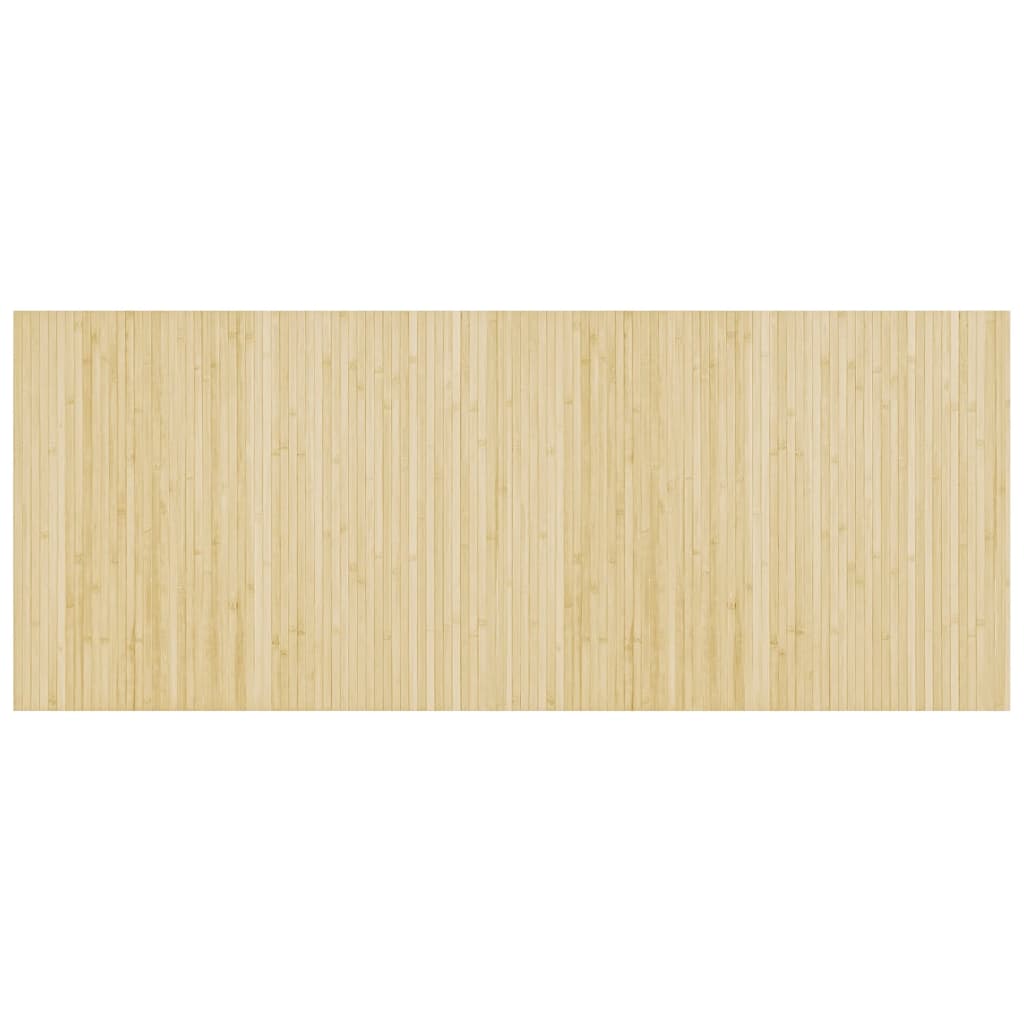 Tepih pravokutni svijetli prirodni 80 x 200 cm od bambusa