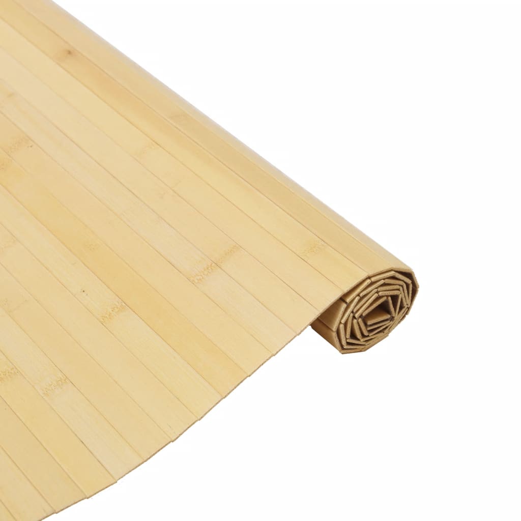 Tepih pravokutni svijetli prirodni 80 x 200 cm od bambusa