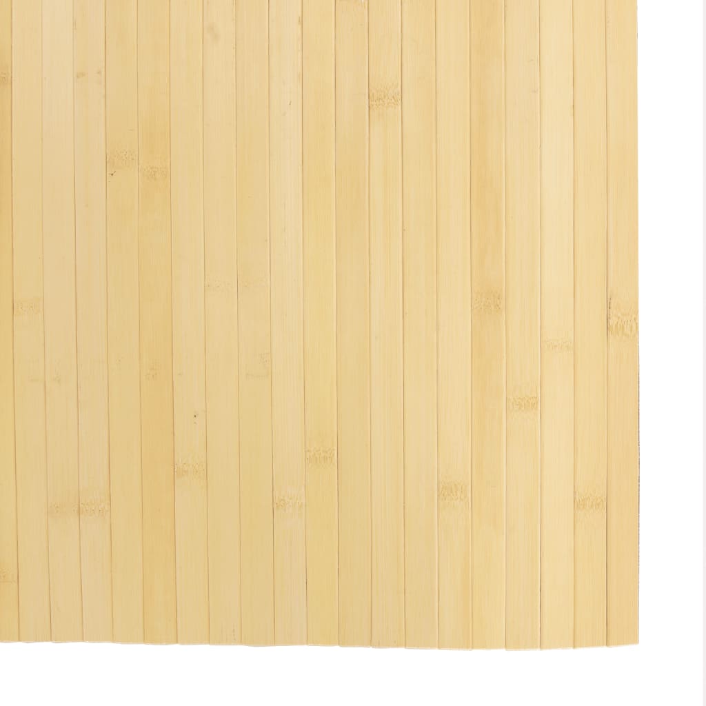 Tepih pravokutni svijetli prirodni 80 x 200 cm od bambusa