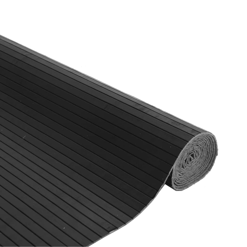 Tepih pravokutni sivi 80 x 200 cm od bambusa