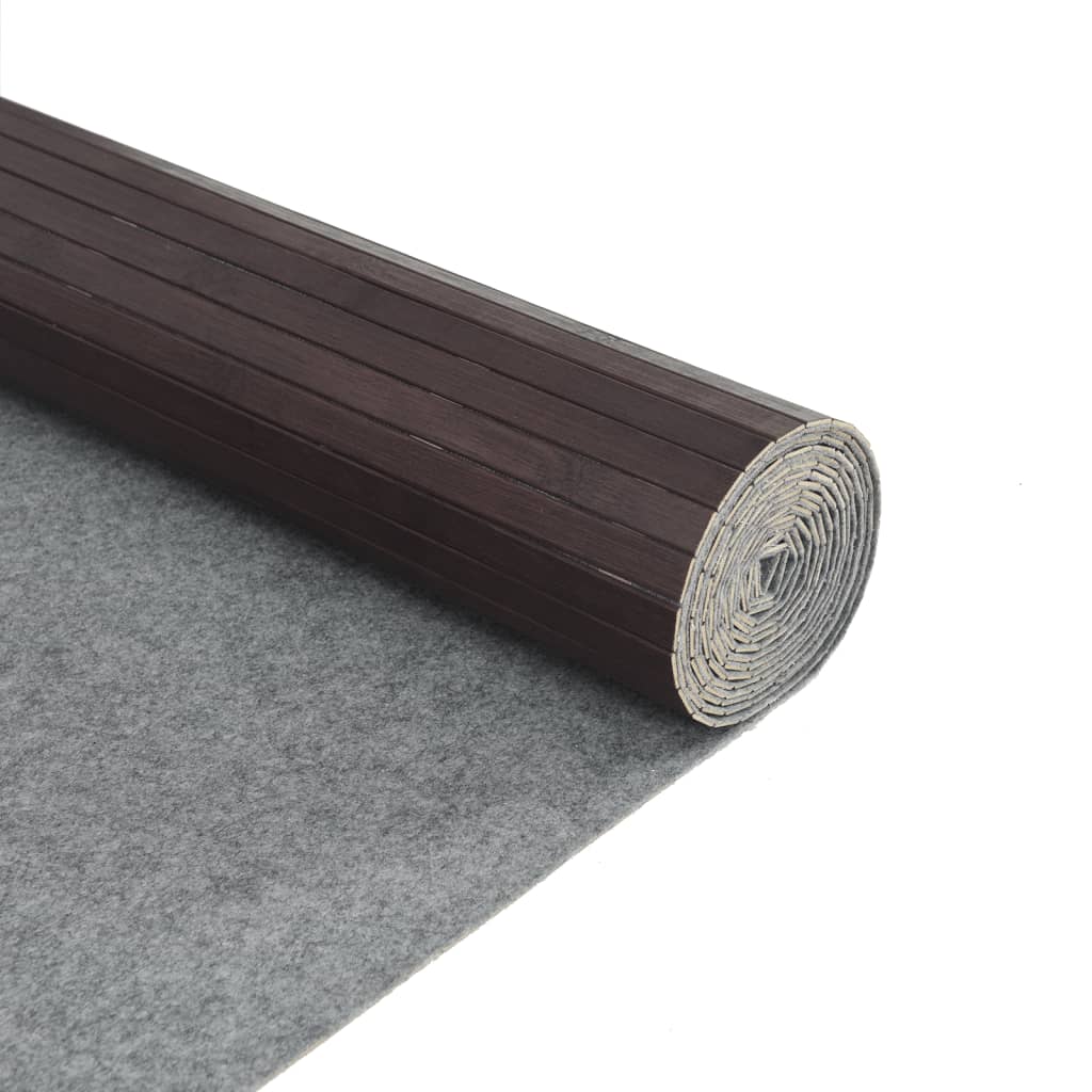 Tepih pravokutni tamnosmeđi 80 x 200 cm od bambusa
