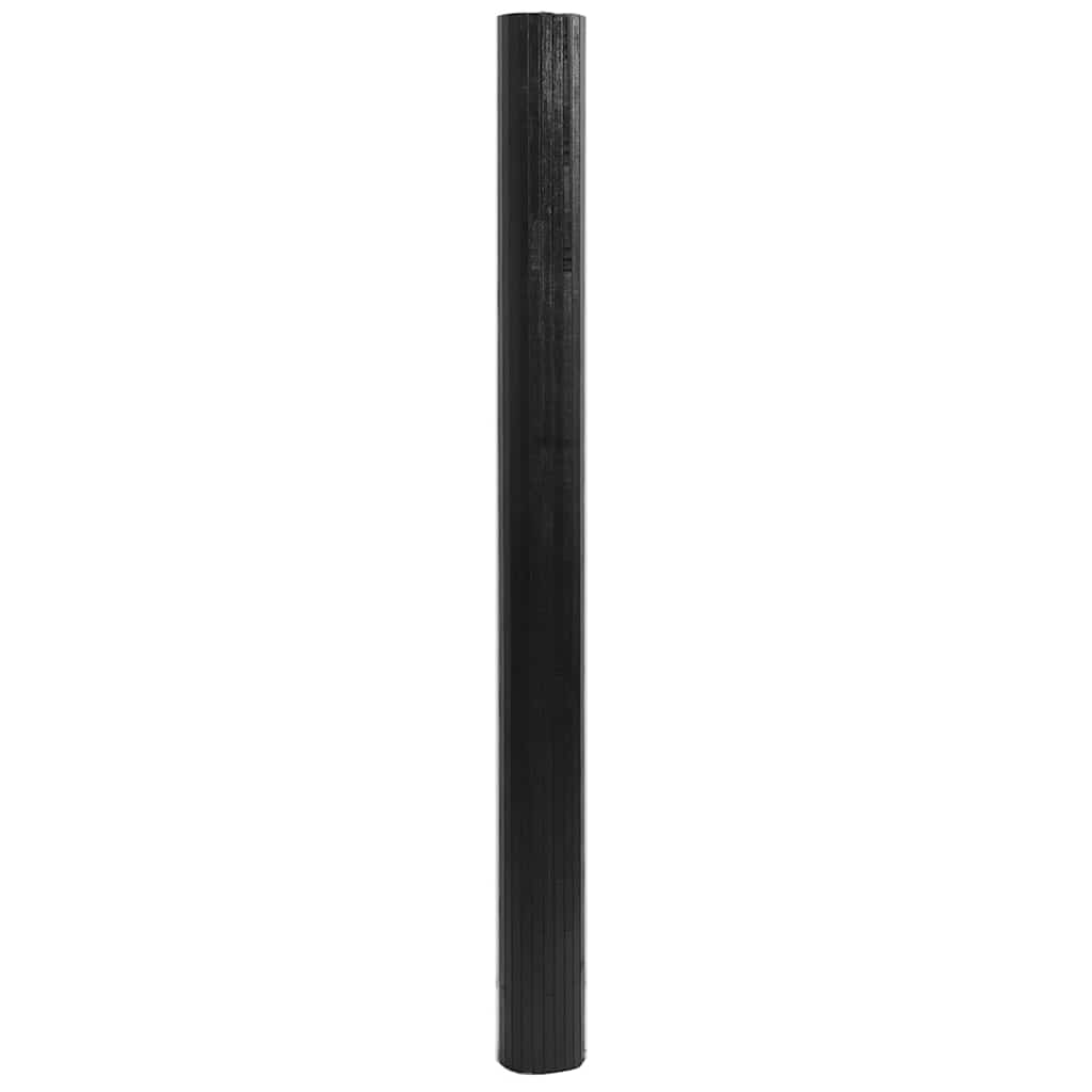 Tepih pravokutni crni 80 x 500 cm od bambusa