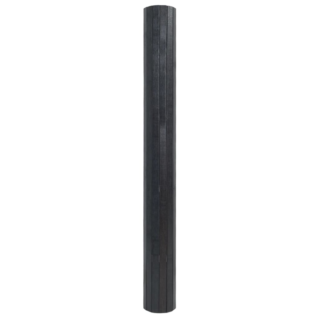 Tepih pravokutni sivi 100 x 100 cm od bambusa